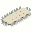 [MRBD20P624X240] MESA REUNIONES BASE DISCO 20P. 624 x 240 cm