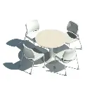 [MRBD04PD100] MESA REUNIONES BASE DISCO 4P. CIRCULAR DIÁMETRO 100 cm