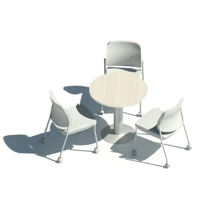 [MRBD03PD080] MESA REUNIONES BASE DISCO 3P. CIRCULAR DIÁMETRO 80 cm