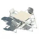 [MRBD04P100X100] MESA REUNIONES BASE DISCO 4P. 100 x 100 cm