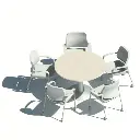 [MRBD05PD120] MESA REUNIONES BASE DISCO 5P. CIRCULAR DIÁMETRO 120 cm