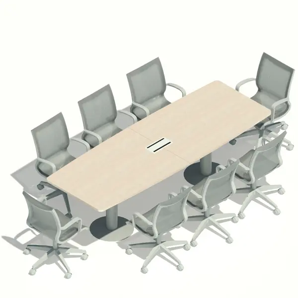 [MRBD08P264X95] MESA REUNIONES BASE DISCO 8P. 264 x 95 cm
