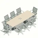 [MRBD08P264X95] MESA REUNIONES BASE DISCO 8P. 264 x 95 cm