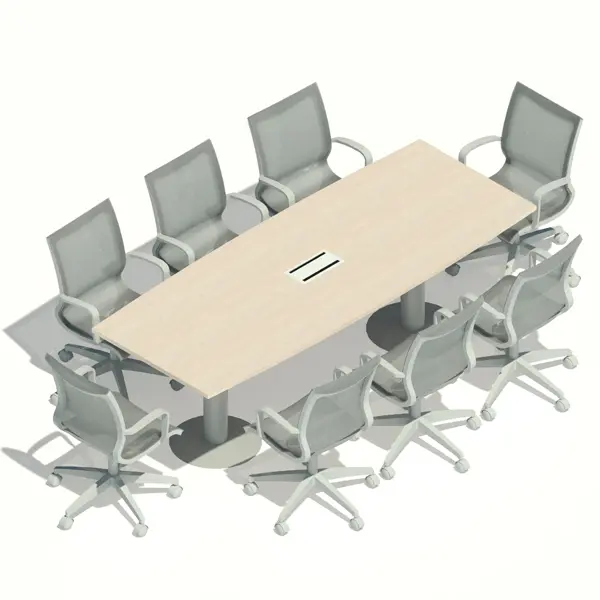 [MRBD08P240X95] MESA REUNIONES BASE DISCO 8P. 240 x 95 cm
