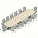 [MRBD14P480X120] MESA REUNIONES BASE DISCO 14P. 480 x 120 cm