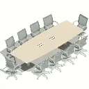 [MRBD10P336X120] MESA REUNIONES BASE DISCO 10P. 336 x 120 cm