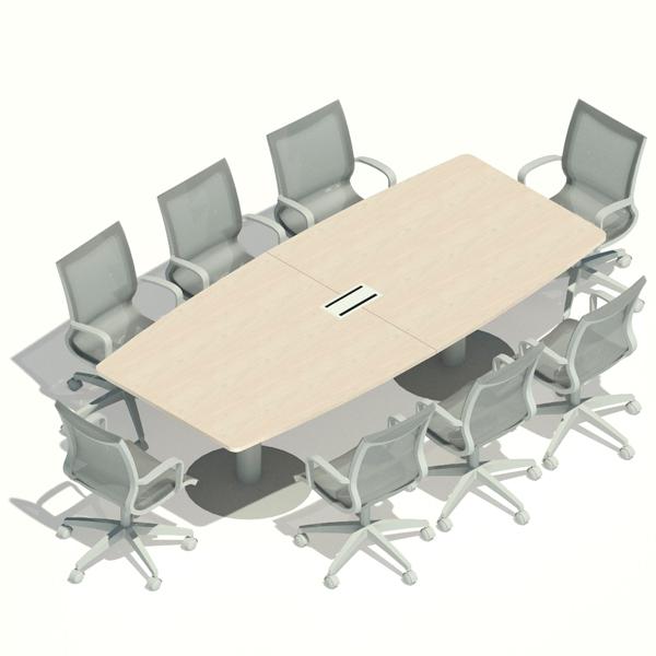 [MRBD08P264X120] MESA REUNIONES BASE DISCO 08P. 264 x 120 cm