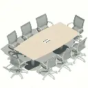 [MRBD08P240X120] MESA REUNIONES BASE DISCO 08P. 240 x 120 cm