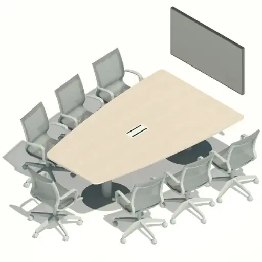 [MRBD07P240X150] MESA REUNIONES BASE DISCO 07P. 240 x 150 cm