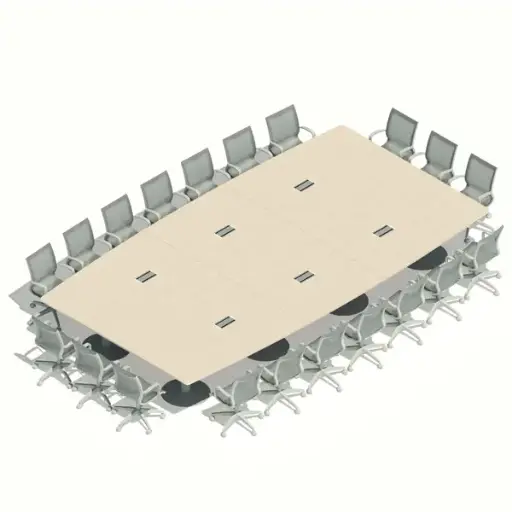 [MRBD20P552X300] MESA REUNIONES BASE DISCO 20P. 552 x 300 cm