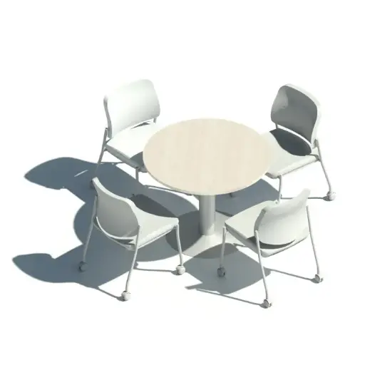 [MRBD04PD100] MESA REUNIONES BASE DISCO 4P. CIRCULAR DIÁMETRO 100 cm